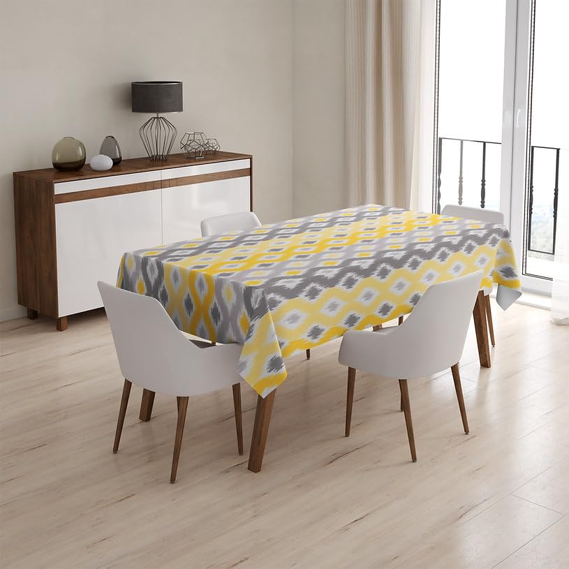 Cartela Tablecloth TC-PR1265 (Yellow & Grey, 130x180cm)