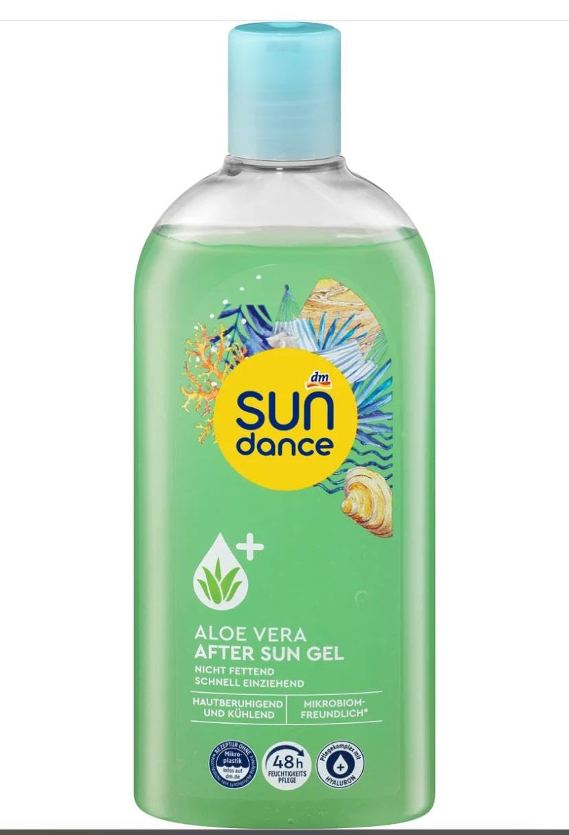 SUNDANCE After Sun Gel Aloe Vera, 300 ml,Skin-soothing due to the high proportion of organic aloe vera,Provides intensive moisture
