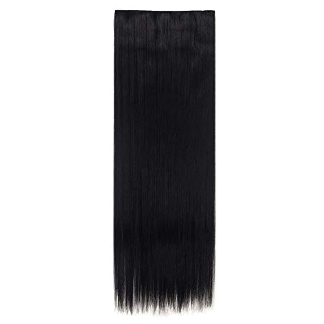 Women Long Straight Clip in Hair Extensions,30inch Rich black