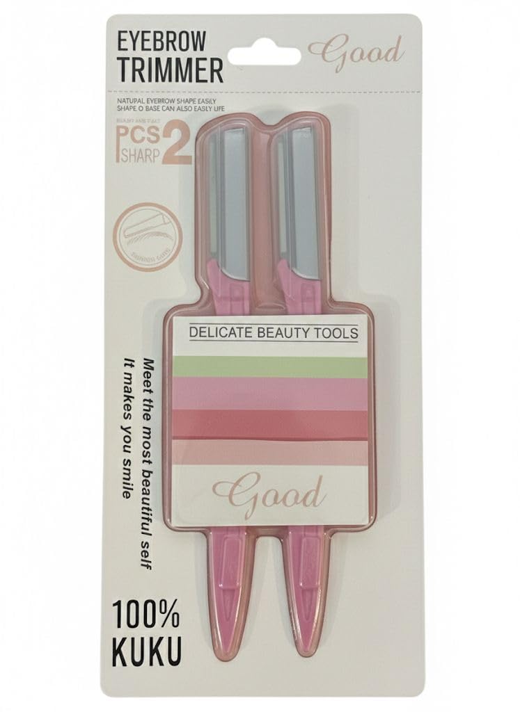 Facial Hair Removal Blades for Women and Girls - Effective Tool, Precision Beauty Tools, Pink, 2 Pieces