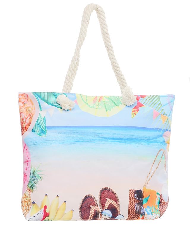 Migo 2501-3 Beach Bag, 41 cm x 39 cm x 12 cm Size, Beach Printing