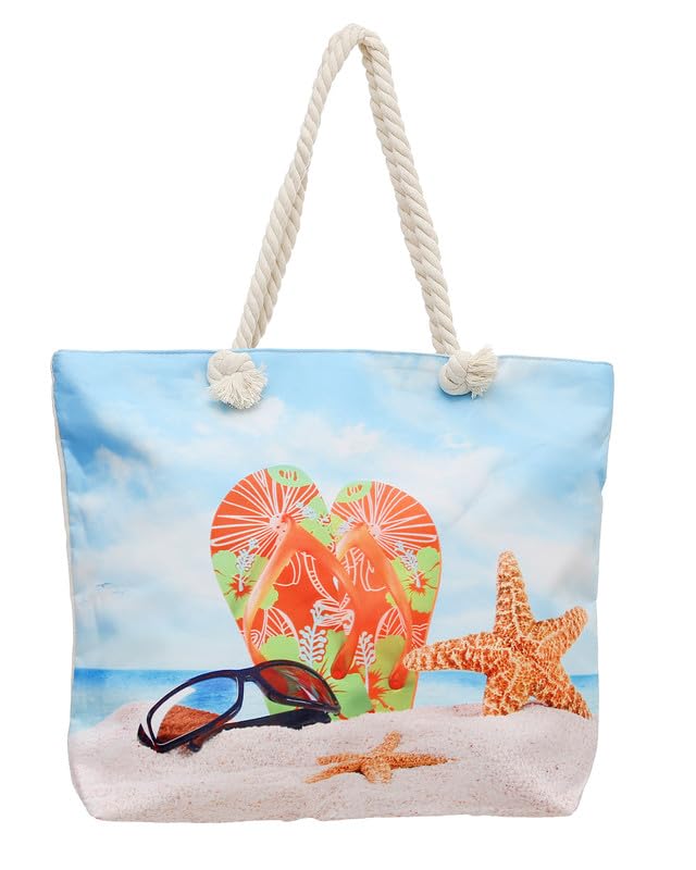 Migo 2501-2 Beach Bag, 41 cm x 39 cm x 12 cm Size, Beach Printing