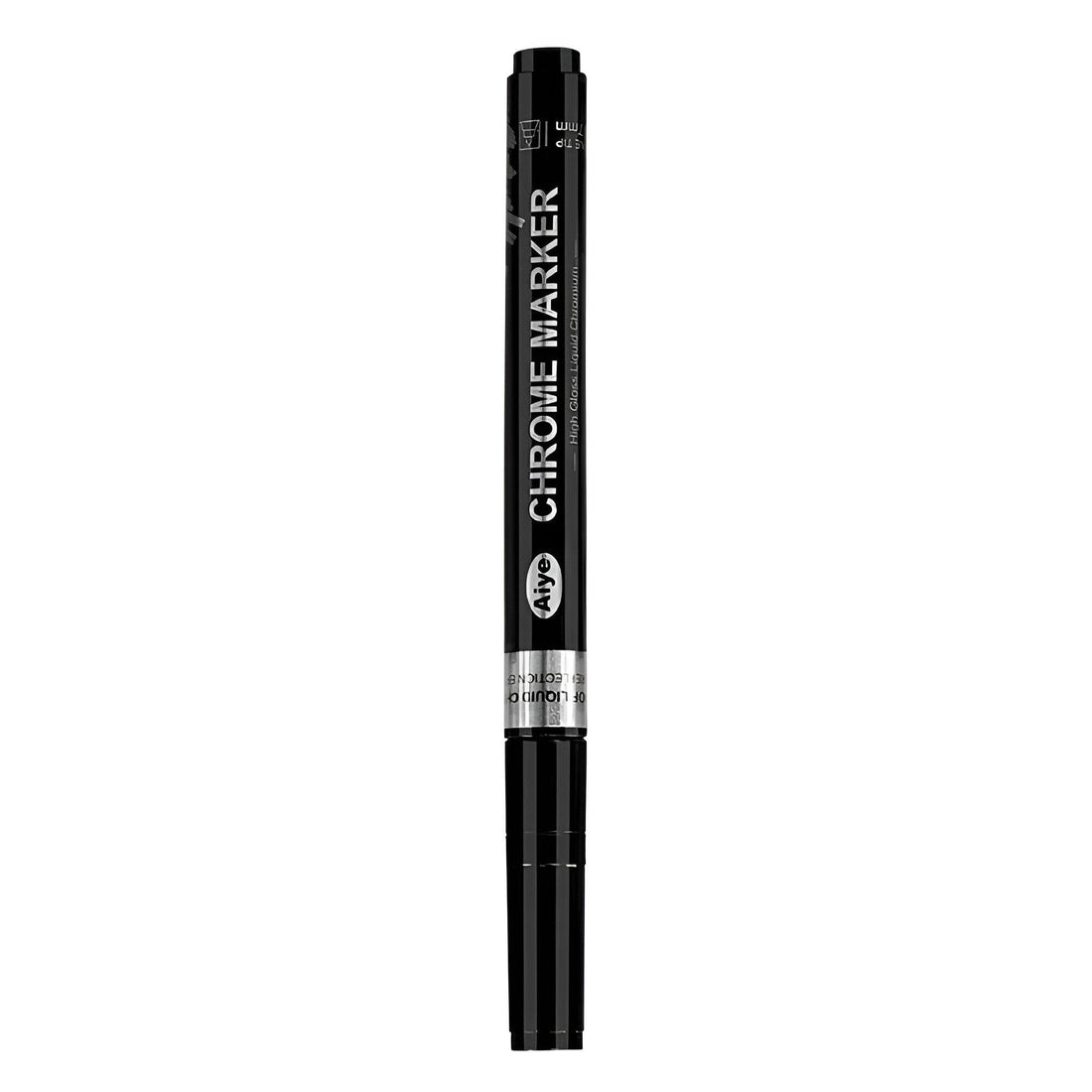Metallic Paint Pen - A versatile oil-based marker with a silver liquid chrome effect, ideal for precise lines on wood, glass, plastic, metal, and fabric; simple DIY installation. (2pc)