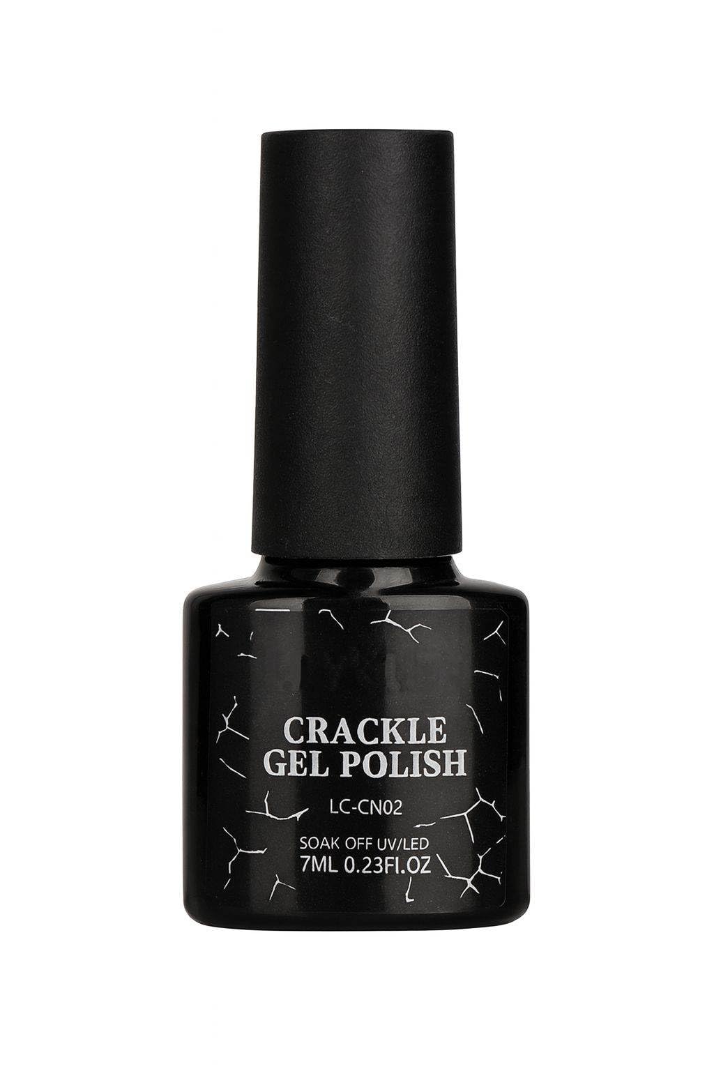 Magic Cracked Gel Nail Polish with UV-Activated Crackle Effect, Easy Gel Texture for Creative Nail Art Designs, Patterned Cracking Nail Lacquer for Salon and Home Use, Shade LC CN02