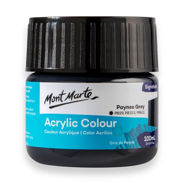 Monte Marte MSCH1063 Acrylic Colour Paint 100 ml, paynes grey