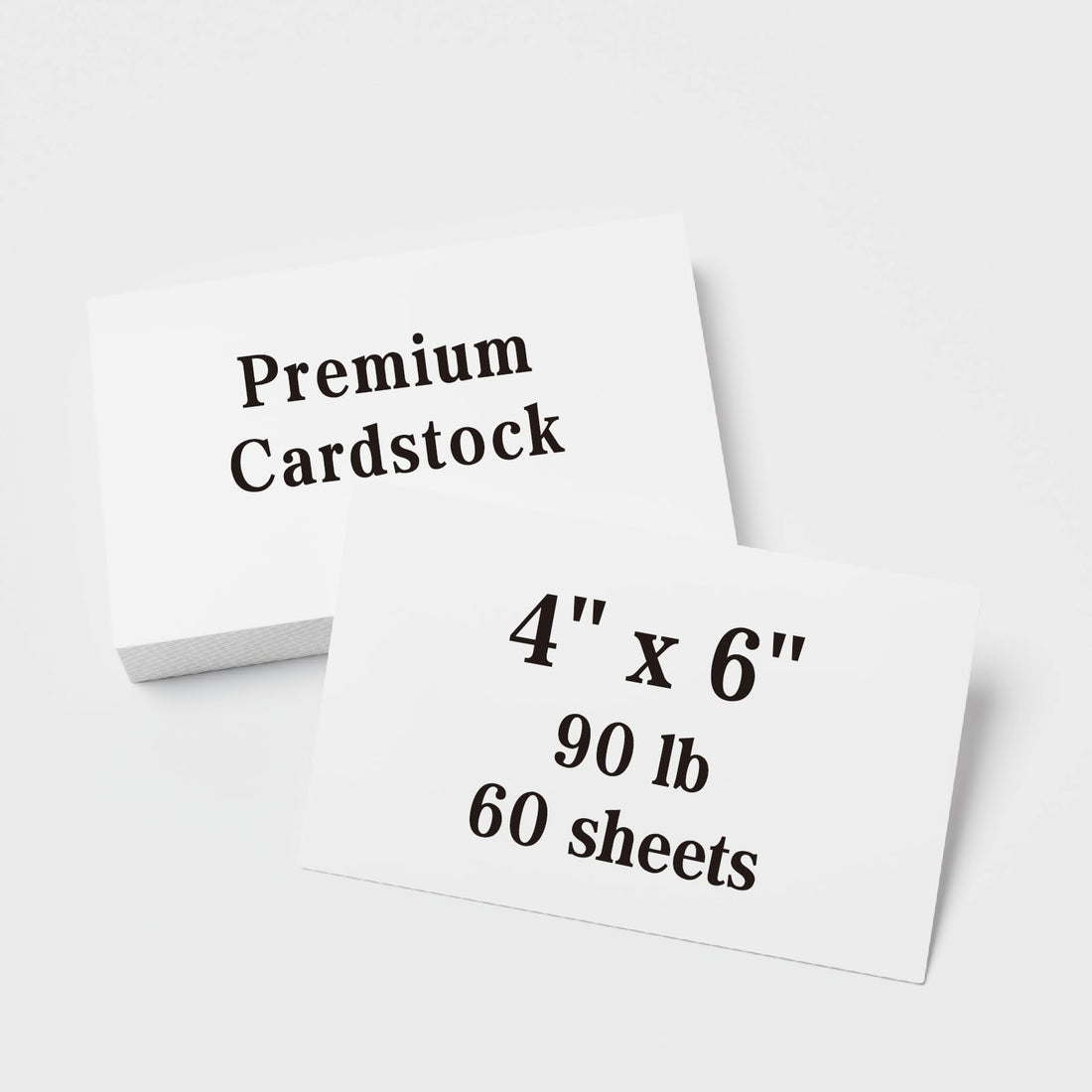 60 Sheets Premium White Cardstock 4"x6", 90 Lb Cover Card stock Paper, Heavyweight Card Stock for Printer, Thick Cover Stock Paper for Invitations, Postcards, Crafts, Diy, Drawing, Greeting Cards