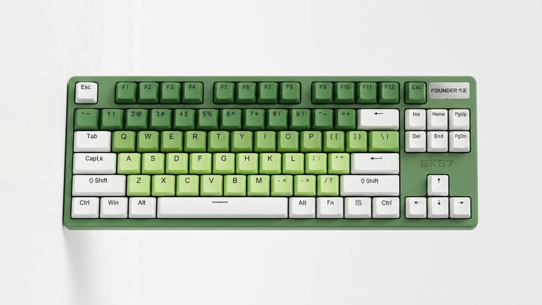 GK87 Wireless & Wired Mechanical Gaming Keyboard – Hot Swappable Red Switches – 11 Modes RGB Multicolor Lighting with Side Lighting – Mint Green
