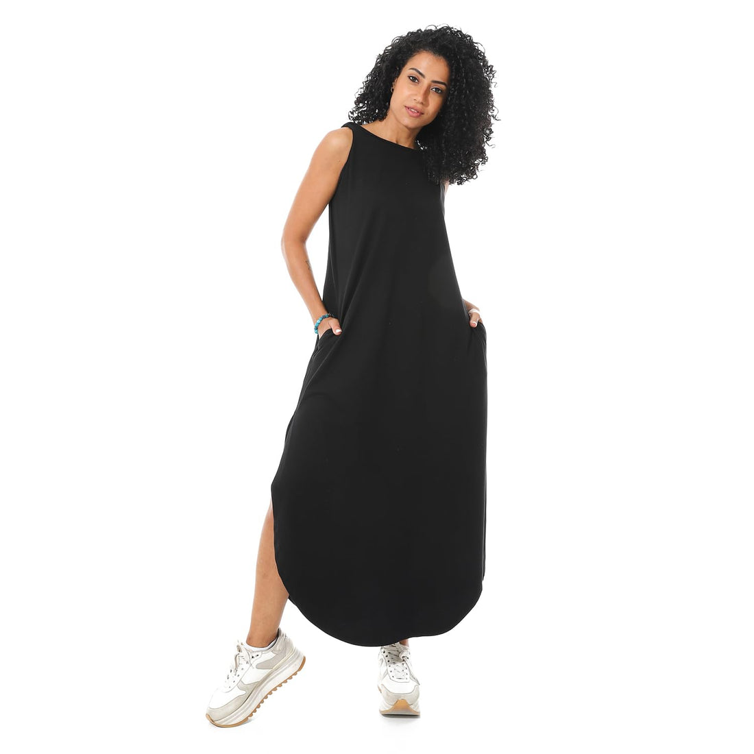 Azul Women's Long Sleeveless S.J. Dress - 100% Pure Cotton Breathable Maxi Dress - Premium Comfortable Outdoor Outwear for Women
