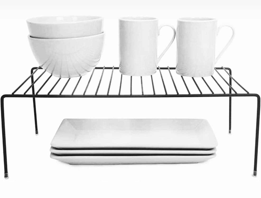 Generic Stainless Steel Dish Rack, Dish Storage Rack, Dish Organizer with Cutlery Holder 16 * 24 * 16cm Thickness 6ml