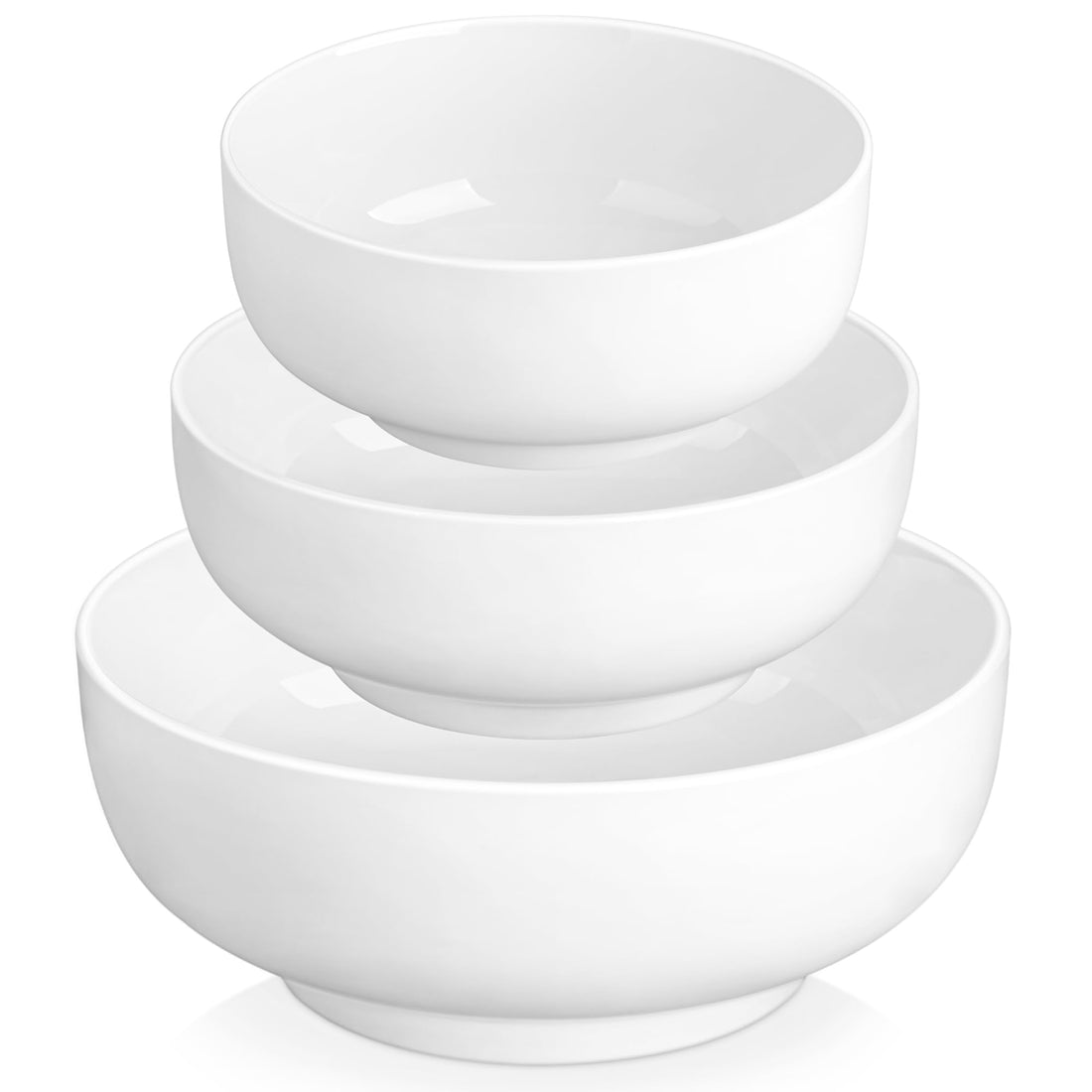 MALACASA Extra Large Serving Bowls,114-60-26 OZ Mixing Bowls Ceramic Salad Bowls Set of 3,Nesting Bowls for Salad,Soup and Fruit,Dishwasher & Microwave Safe, Series Regular