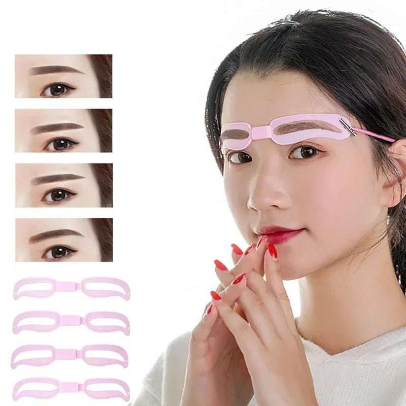 Eyebrow stencils kits for beginners (4 Styles Eyebrow kit)