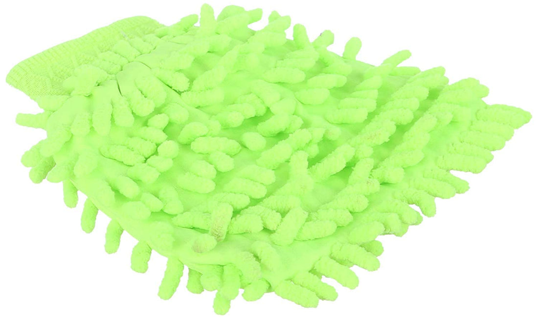 Premium Car Wash Glove, Best Microfiber Cleaning Mitts , Lint Free & Ultra Absorbent use for Cars, Trucks, SUVs, Boats & Motorcycles , Light Green