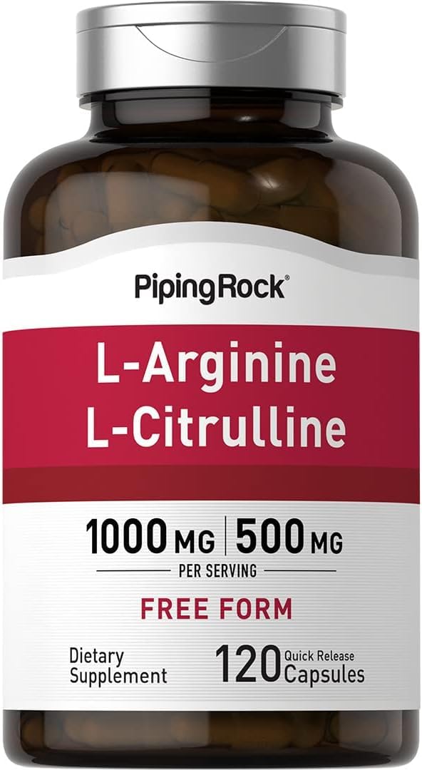 L-Arginine & L-Citrulline Circulation Support – 1500mg | 120 Capsules – for Men & Women – Non‑GMO, Gluten Free