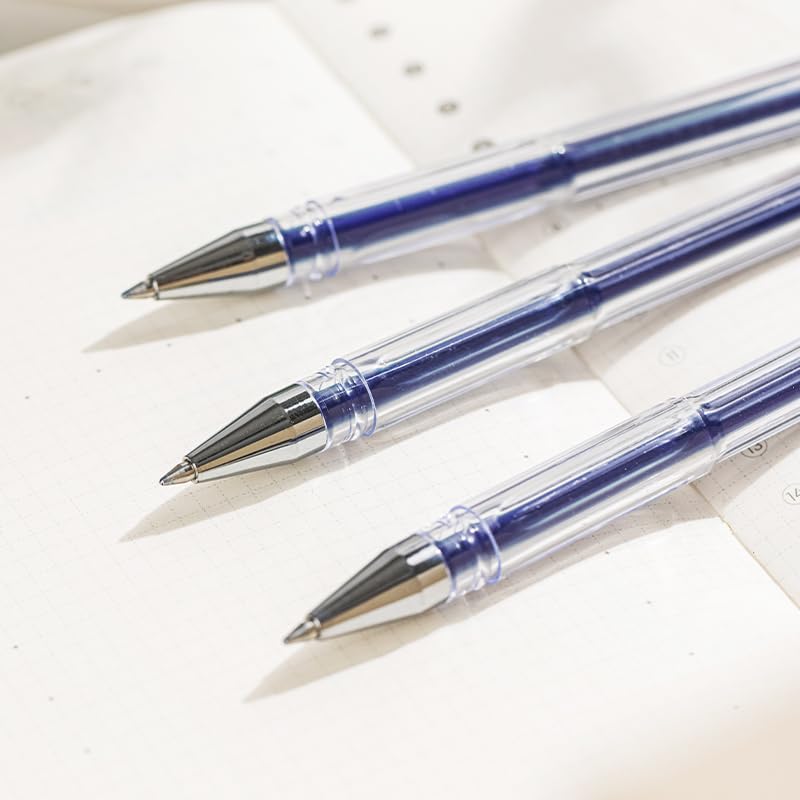 Deli EG82-BL Gel Pen 12-Piece Set, 0.7 mm Tip Size, Blue