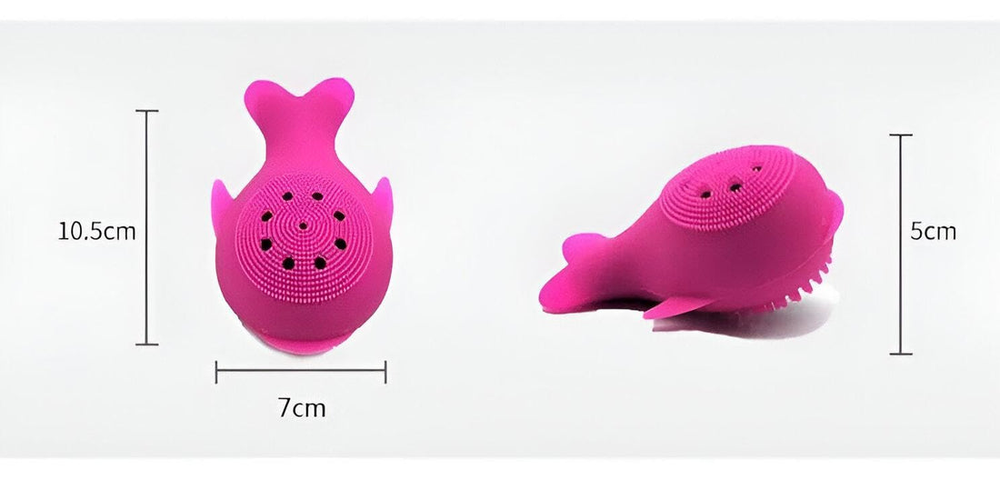 Silicone Brush - Deep Cleansing Whale-Shaped Face Massager and Gentle Exfoliator with Soft Bristles for Everyday Washing and Radiant Skin, Ideal for Sensitive Complexions (6 piece of the color shown)