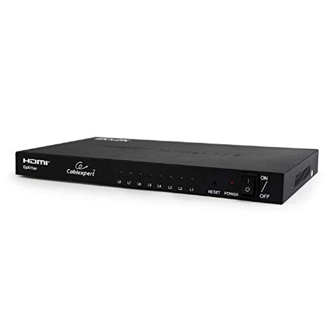 HDMI Splitter with 8 Ports Display Device on 2 Monitors Support 2K/4K/3D Technology