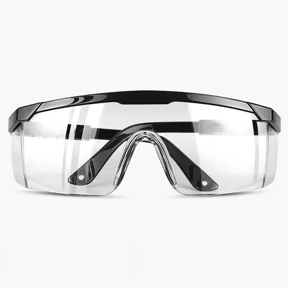 Lightweight Clear Safety Glasses with Anti Scratch and Fog Lens, Industrial Safety Lab Glasses Shock Resistant UV Resistant for Men Women Adjustable for Workshop Construction Protection