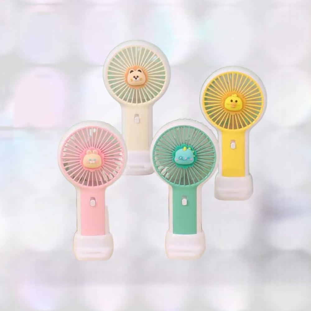 Handheld Fan, Powerful Mini USB Fan with Rechargeable Battery, Cute Personal Mini Electric Fan for Kids/Women/Girls School Travel Outdoor Multicolor