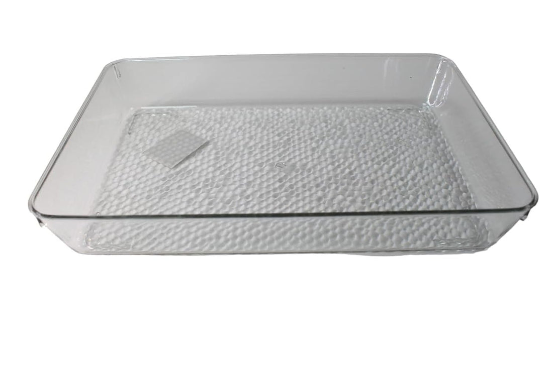 fridge and freezer plastic storage organizer tray , bpa-free, clear drawer for food, drinks, produce organization (Medium)