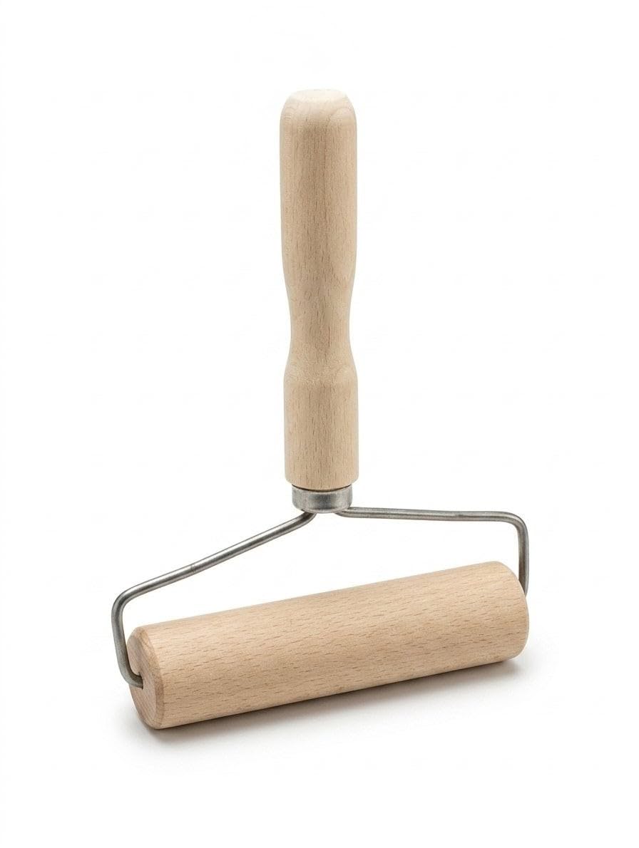 Mini Wooden Rolling Pin, Non-Stick Pizza Roller, Suitable for Baking and Cooking at Home and Kitchen Folora