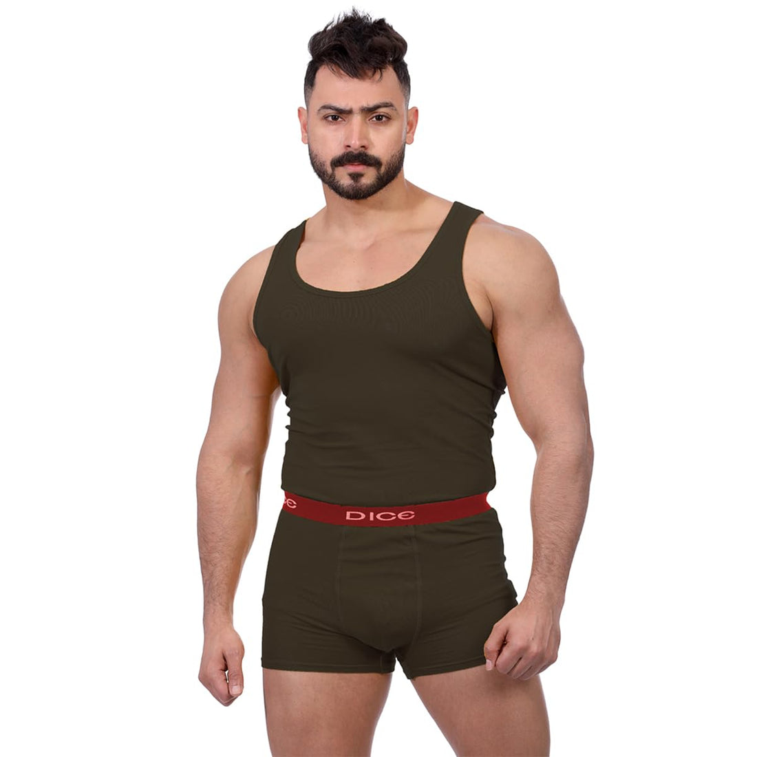 Dice Mens Men tank top and boxer underwear set Underwear Set (pack of 2)