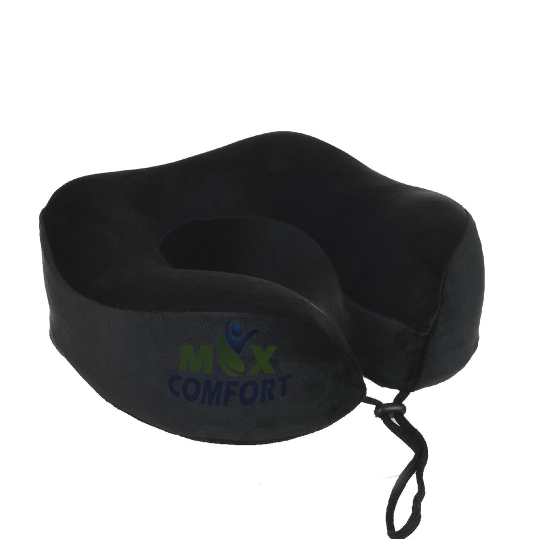Max Comfort Modern Medical Neck Travel Neck Memory Foam Travel Neck, Black (Black)