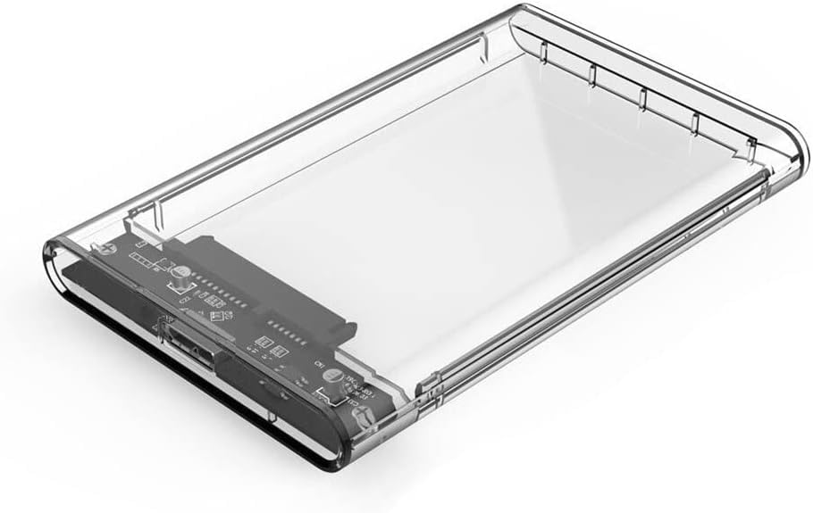 External Hard Drive Enclosure – USB 3.0 to SATA Rack Case for 2.5" HDD/SSD, Tool-Free Design, Plug & Play – Black