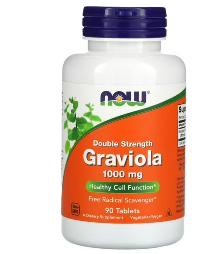 Premium Vital Double Strength Graviola 1000mg - 90 Tablets - with Practical Pill Box - Cellular Rhythm Matrix - Immune & Cell Function Shield - Non-GMO - High Bio-Integrity Formula