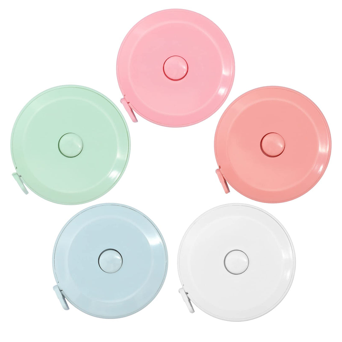Tape Measure, 5 Pack Measuring Tape for Body Measurements Weight Loss, Retractable Sewing Fabric Cloth Tailor Waist Soft Small Pink Tape Measure Body Measuring Tape, 150cm/60inch