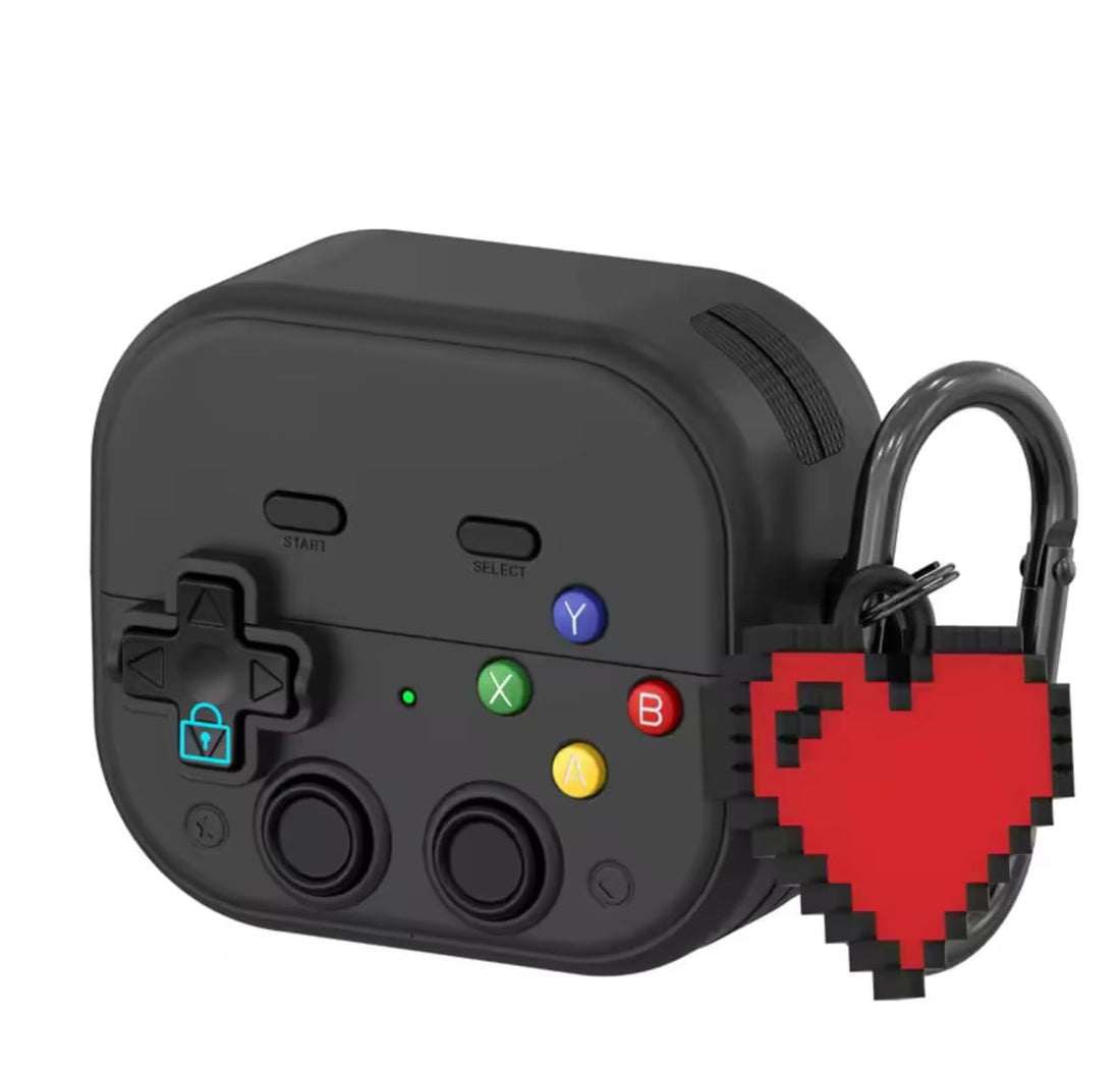 Fekra 3D Cover for Samsung Galaxy Buds 3 / Buds 3 Pro Protective Silicone Skin Cover with Carabiner Fashion Retro Gaming Machine Earbuds Case Cover for Samsung Galaxy Buds 3 Pro/Buds 3 (PC Black)