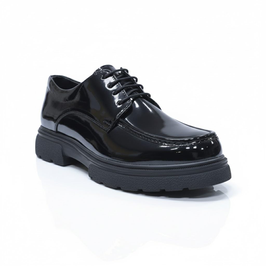 Men's Furnier Lace Up Boot with Non-Slip Rubber Sole - Black