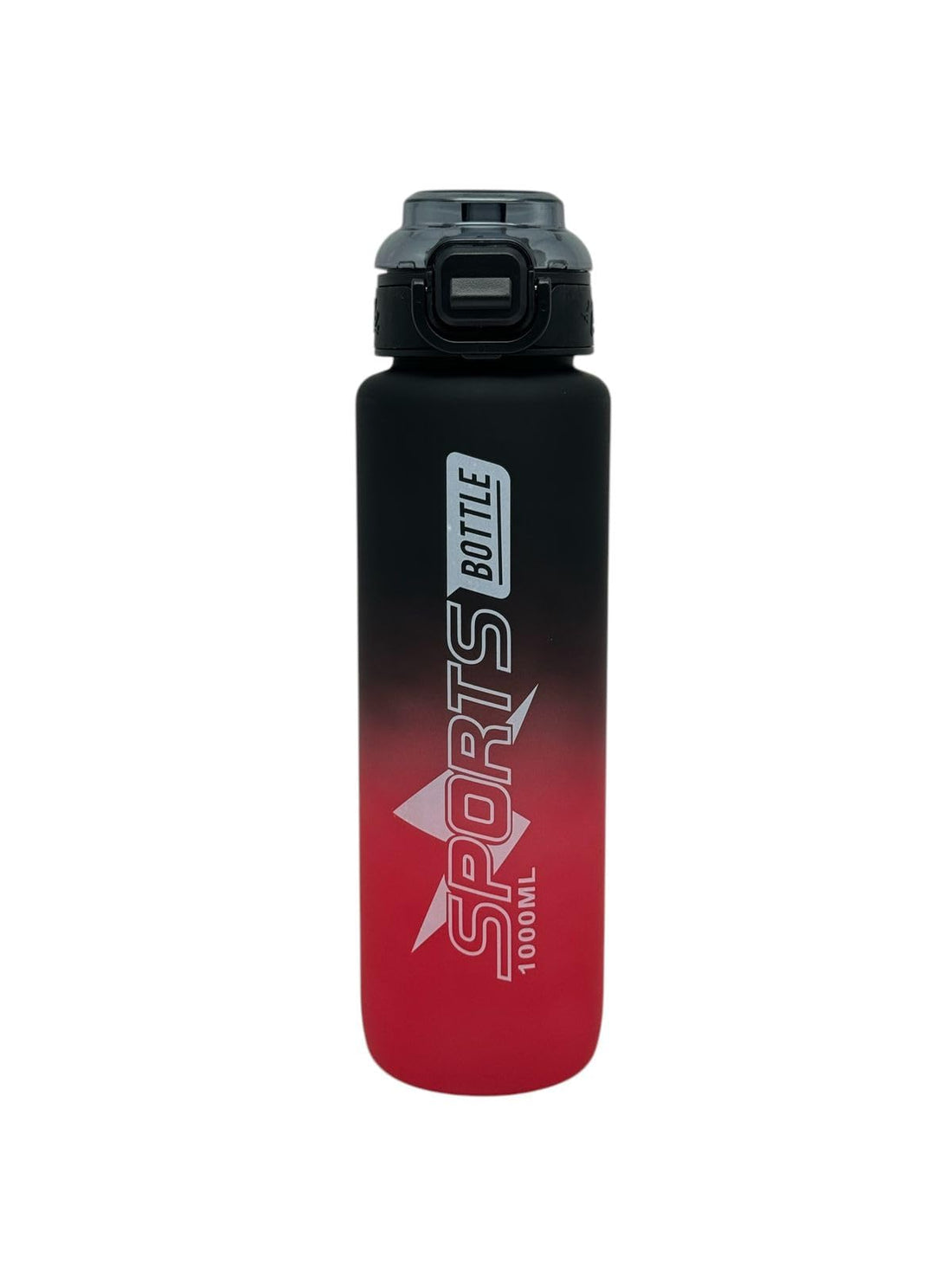 QSHOP Sports Water Bottles 1L BPA Free Leak Proof Fast Flow Water Bottles with Straw, Water Bottle for Gym, School, Fitness, Outdoor Sports (Red)