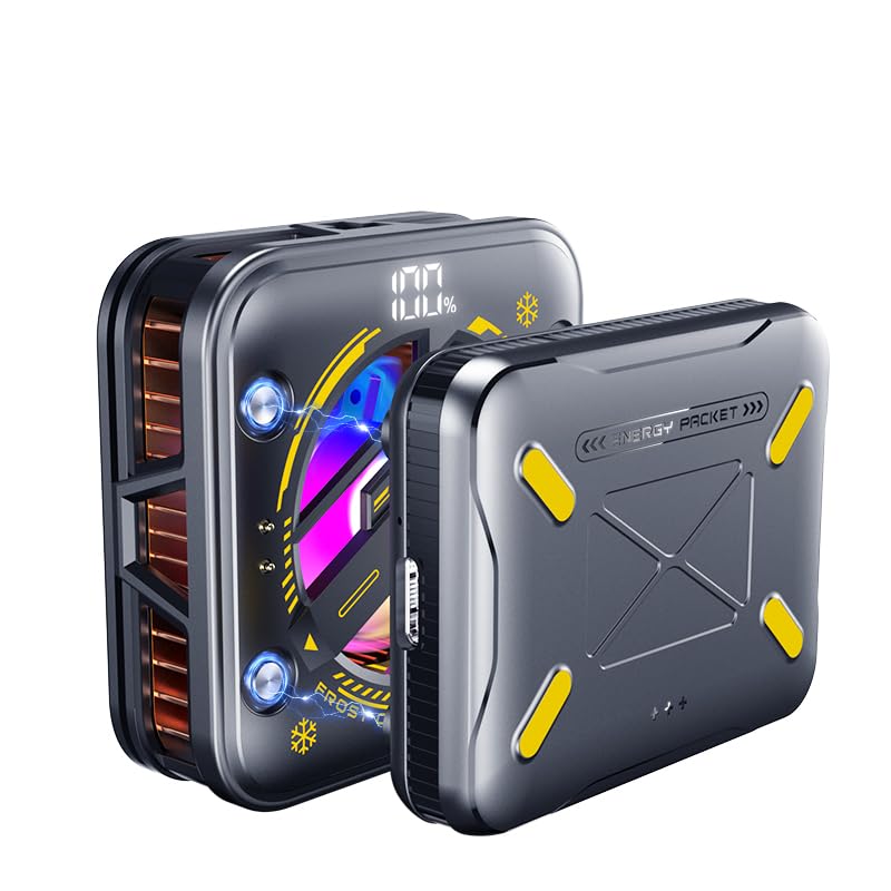 Mobile Phone Cooling Fan, LED Display Gaming Cooler with Rechargeable Battery, Semiconductor Cooling Technology