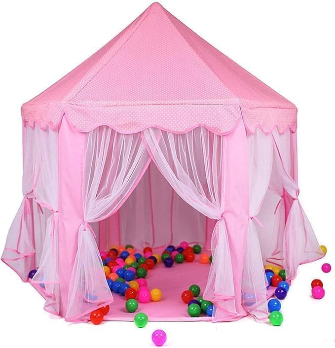 TOYS-EGYPT Portable Folding Princess Core House for Kids Indoor and Outdoor Easy Set Up Durable Tent for Girls (Bumpy)