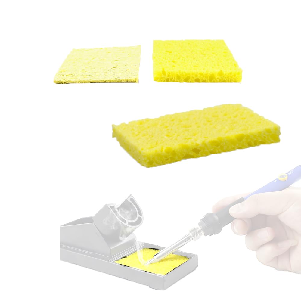 zalati Soldering Iron Cleaning Sponge 50pcs Industrial Wire Scrubber Sponges for Workbenches and Workshops