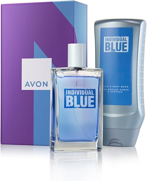 AvonBeauty Individual Blue Set - Parfum 100ml & hair and body wash 250ml