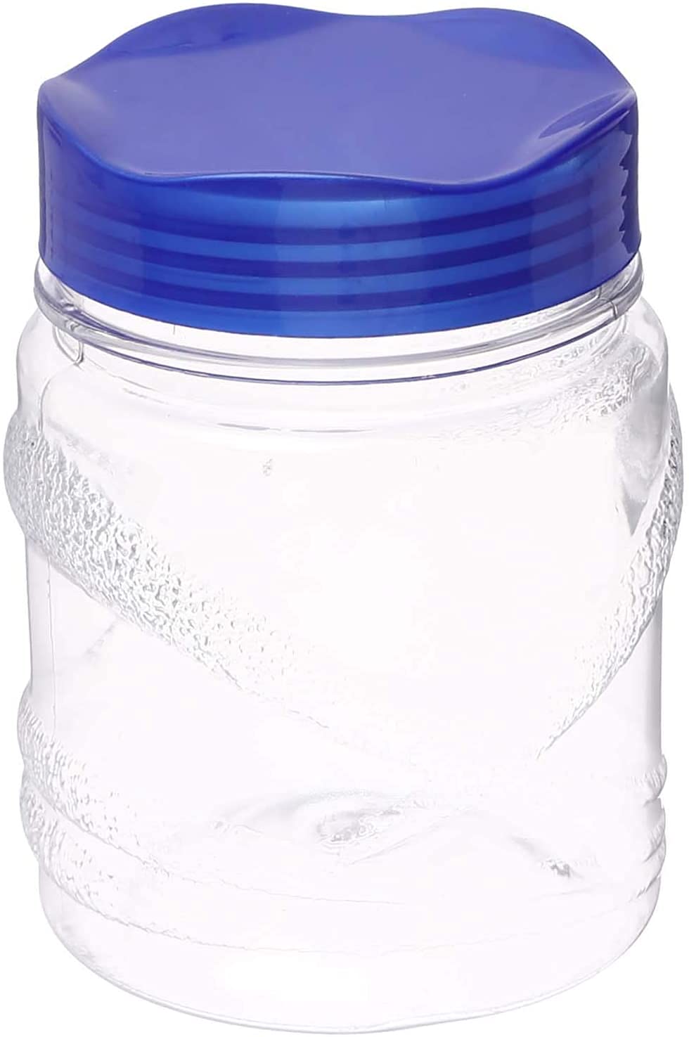 winnerplast Winner Plast Plastic Jar, Clear and Turquoise Blue