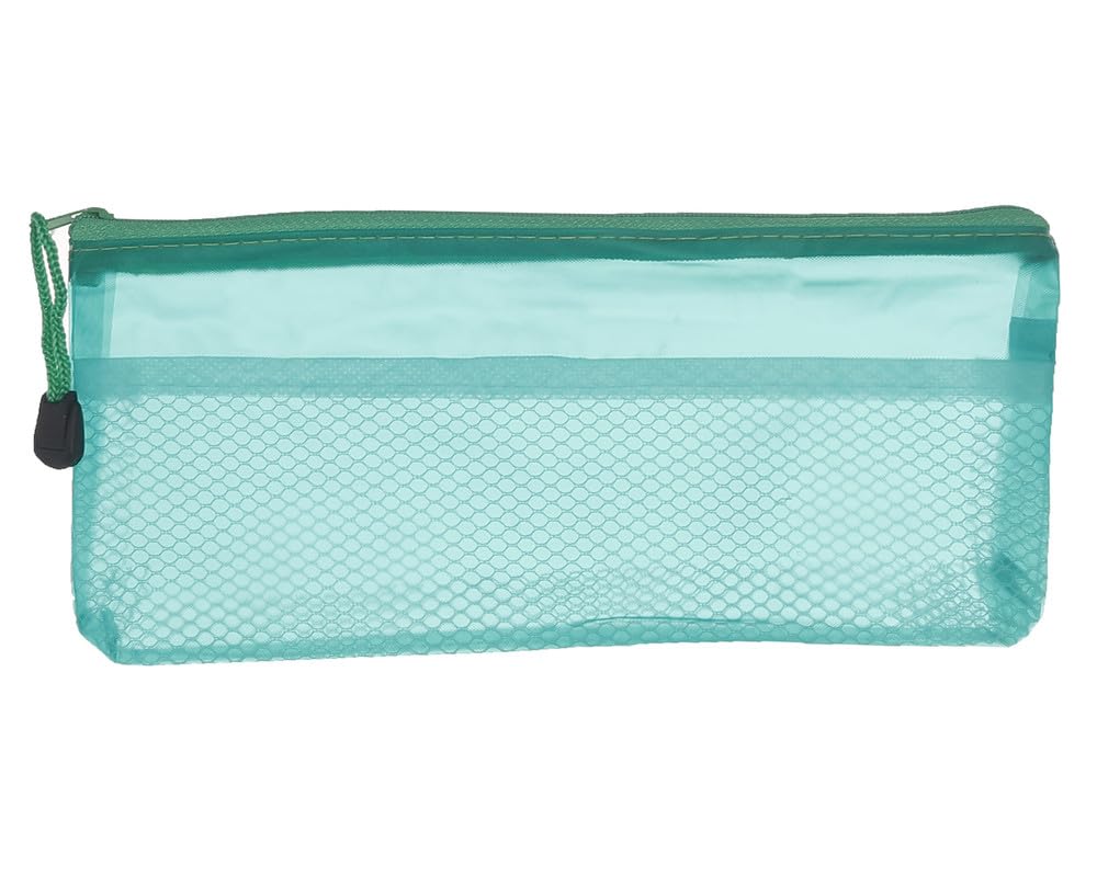 3A MS1001-A6 Plastic Zipper File 10 * 23 cm 1 Piece - Green