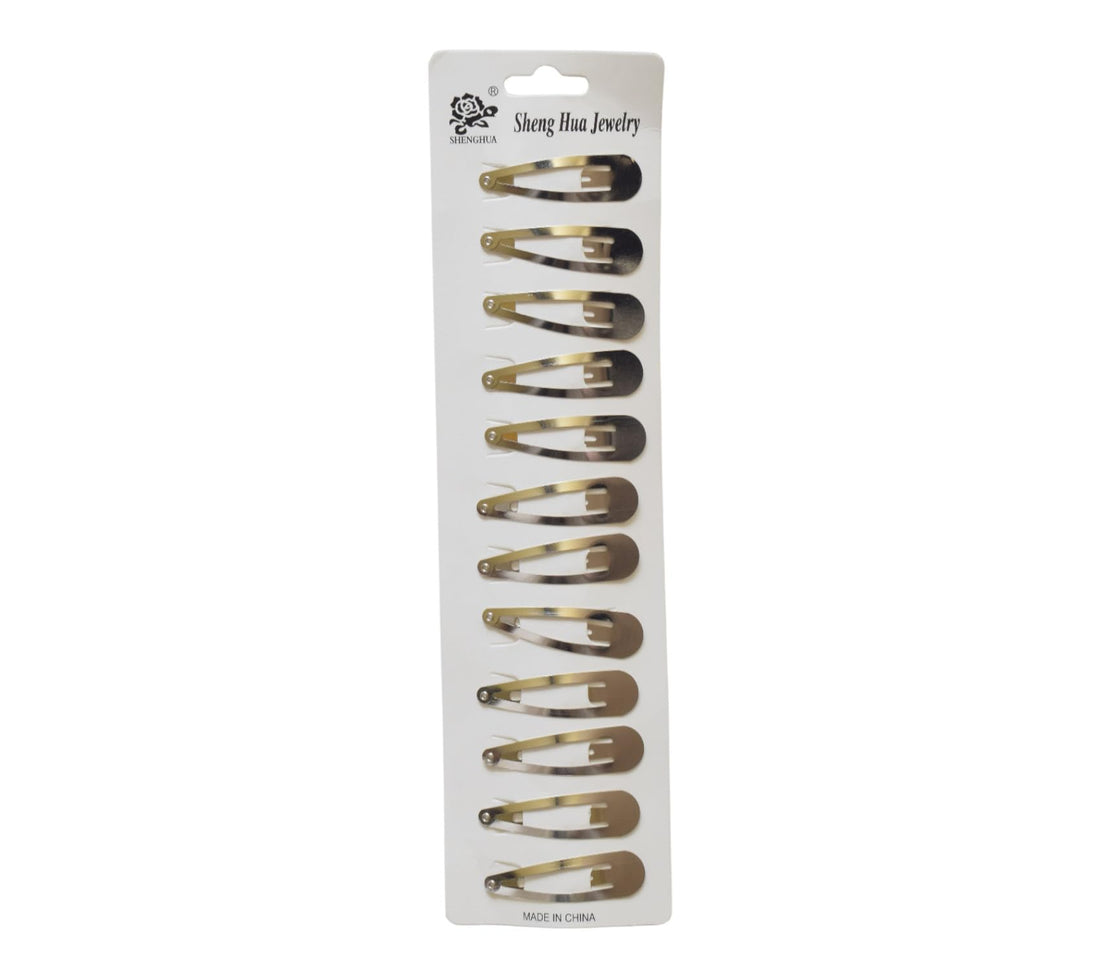 Daphne 12-Piece Hair Clip Set For Girls - Silver - 1815