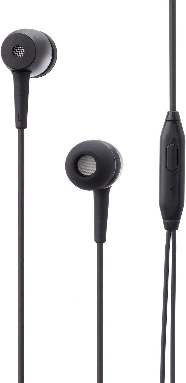 Celebrat G1 Wired Music Earphone Simple Design Containing HD Sound Quality With Microphone And 3.5 Mm Jack Set Of 2 Pieces - Black Headphones Headset