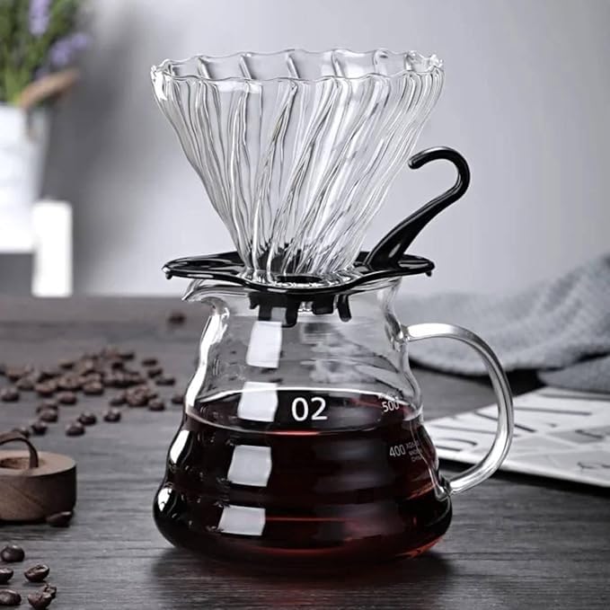 V60 Coffee Dripper and Server Set, دريبر وسيرفر مقاس 02