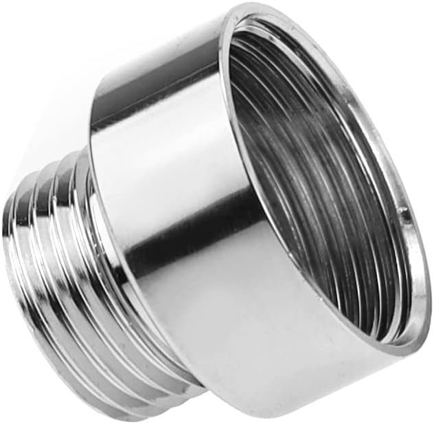 Brass Bushing Adapter 3/8" Male x 1/2" Female – Chrome Plated Reducer Connector for Connecting Faucets, Shower Hoses, and Siphon Float with Gaskets - NPT | DSP
