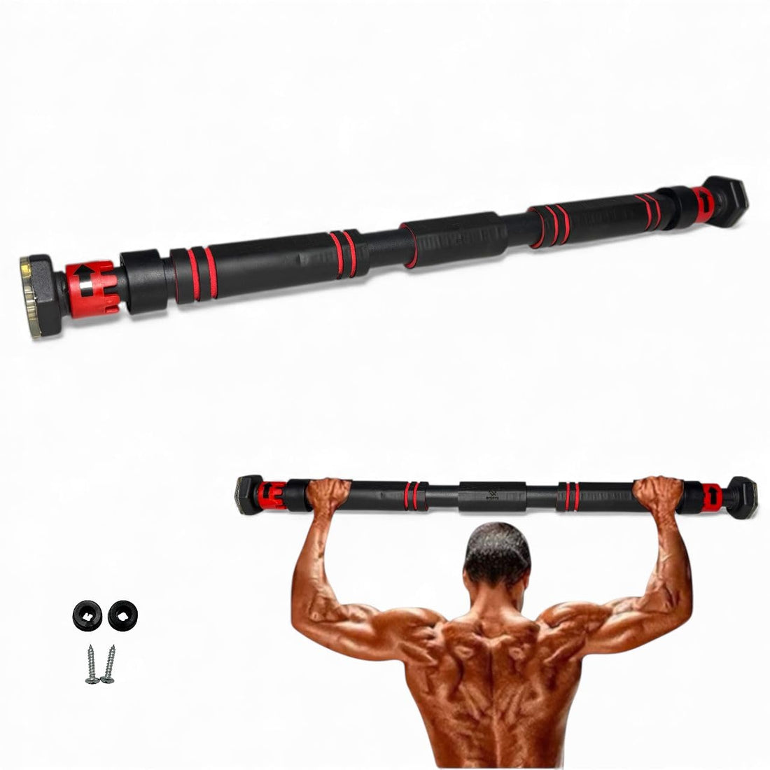 SportQ Adjustable Door Pull Up From 60 To 100 Cm – Easy To Install And Disassemble Without Any Tools Double Safety System Against Disassembly During Exercise – Strong Materials Withstand High Weights