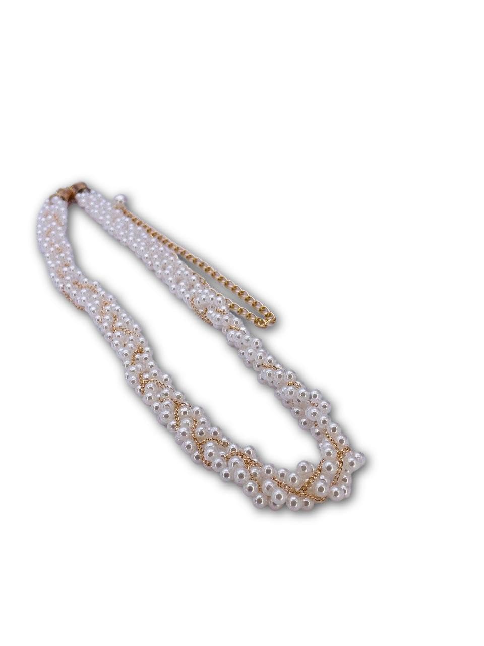 Elegant Belt - Sparkling women’s glitter rhinestone belt with fake pearls, flexible elastic waist, perfect for evening, wedding, or bridal dresses, adds dazzling shine and a secure fit.