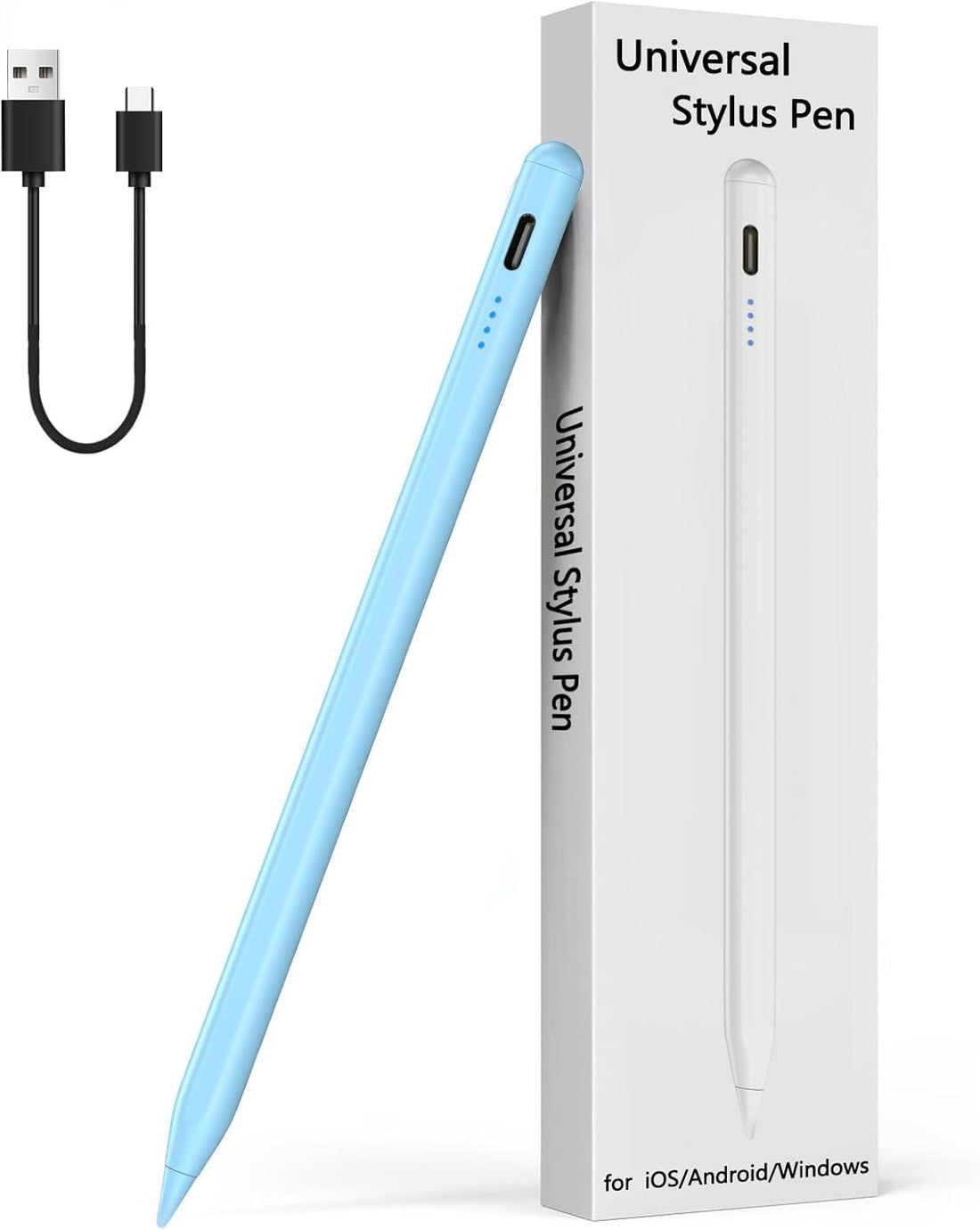 Stylus Pen for Android Touch Screens,Stylus Pencil for Tablet,Stylus Compatible Samsung/HuaWei/Tablet/Phone,Capacitive Pen with 2 Replacement Tips, (Blue)