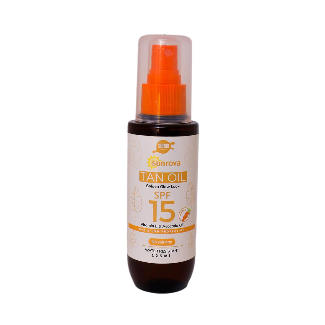 Golden Glow Look Tan Oil Spray SPF 15+ – 125 ml | Sun Protection & Gradual Tan | Hydrating Body Oil