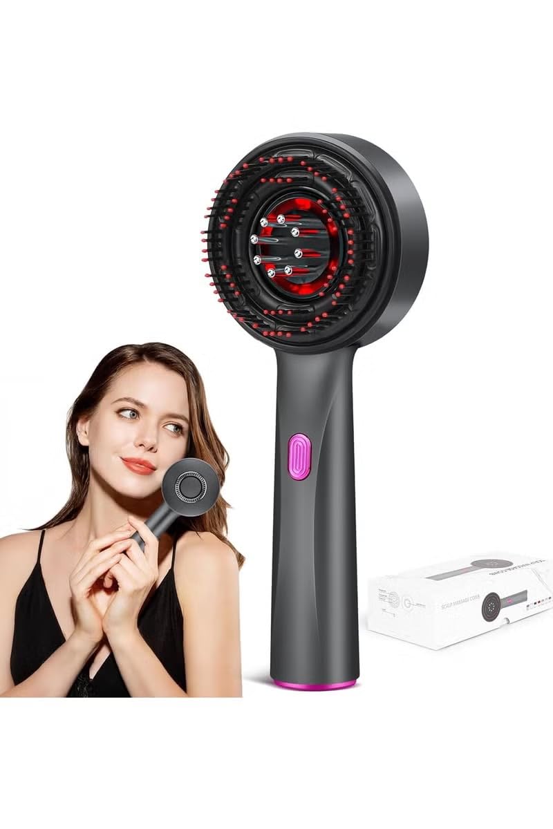 3 in 1 Hair Oil Applicator for Scalp and Hair Massager, Electric Scalp Massager Brush, IPx7 Waterproof Scalp Oil, Dark Grey