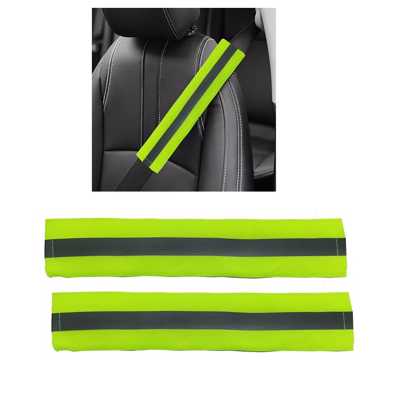 Car Seat Belt Cover, Protect Against Registering Fines for Not Tying Seat Belt (2 Piece, Lemony, Code:4987) - KaberTrade