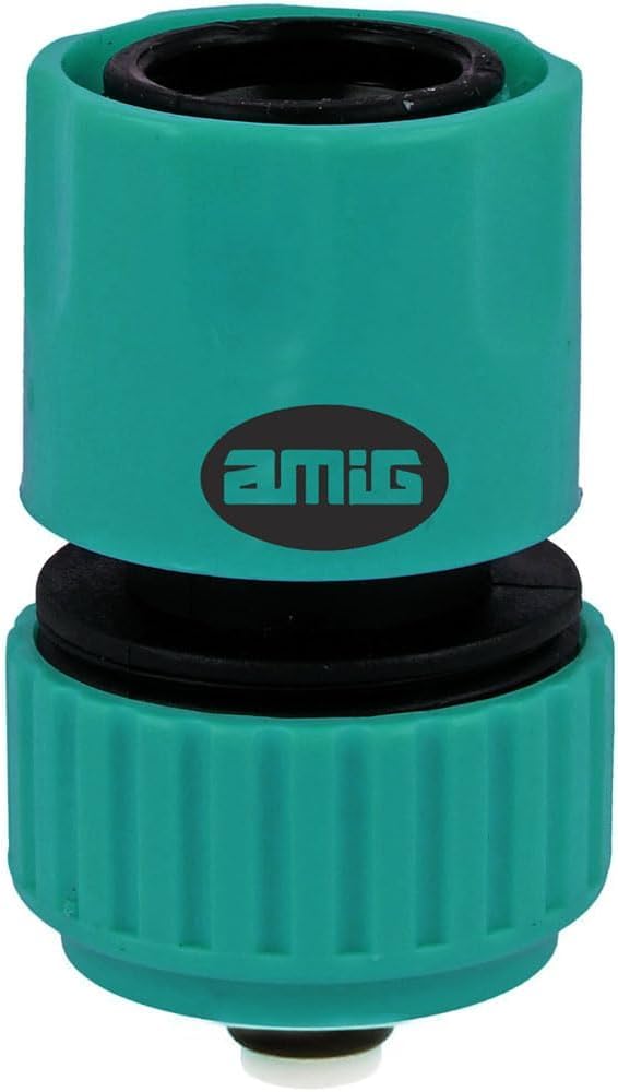 AMIG - Garden Hose Quick Connector 3/4" with stop function - Spain Made