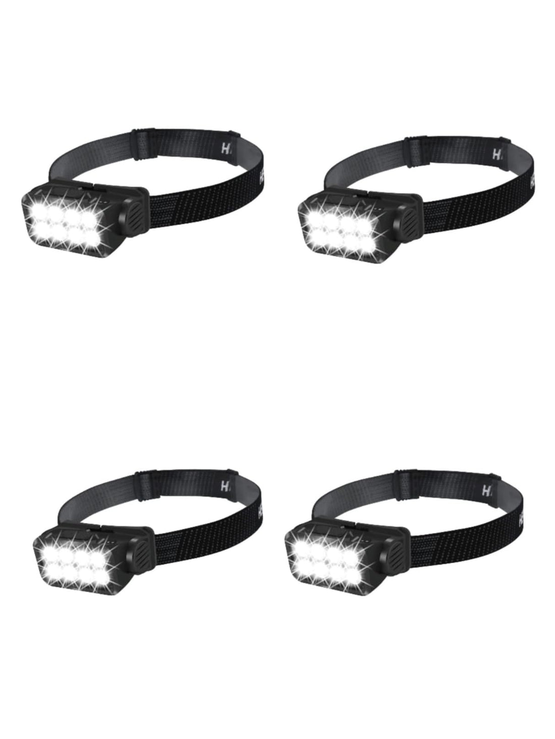K354 Rechargeable Headlamp, 1000 Lumens 8 Bright LED Headlights with Motion Sensor, USB C 5 Modes IPX4 Waterproof Headlamp for Adults Outdoor Running, Hiking, Camping, Fishing (4 Pack)